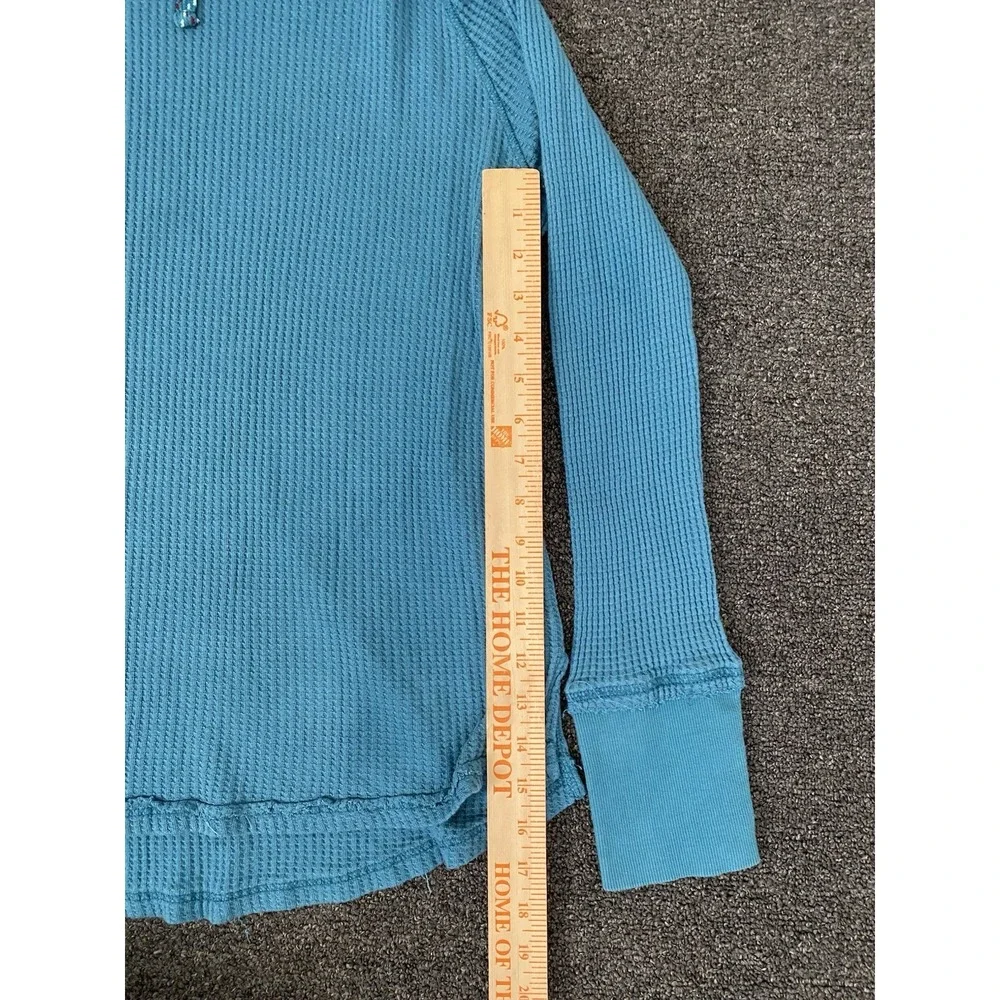 Sundance Thermal Knit Turtleneck Sweater Blue‎ Womens Size Large Pullover Boho